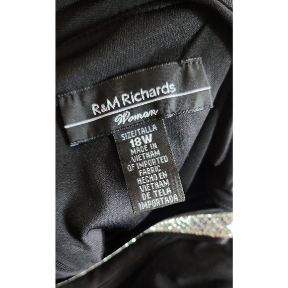 R&M Richards Womens Embellished Wide-Leg Cold-Shoulder Jumpsuit Plus Size 18 W. - Picture 3 of 14